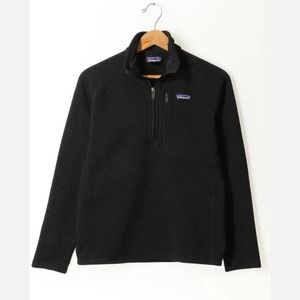 Patagonia Better Sweater Quarter Zip Pullover Sweater Jacket Black Size Small